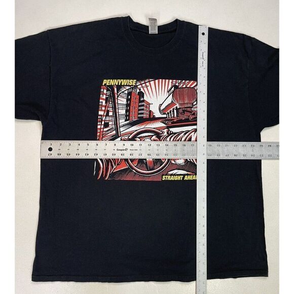 Pennywise Straight Ahead Graphic T-shirt Men XXL Black Short Sleeve Music - Picture 5 of 5